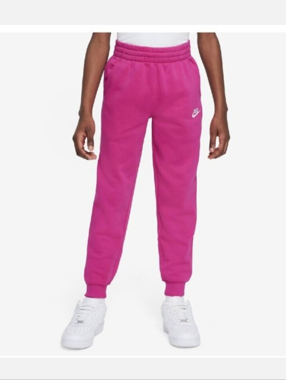 Nike Sportswear Club Fleece Joggers Youth Size M 10/12 Big Kids Pink